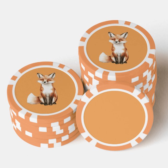 Lächelnder Fuchs Pokerchips (Stapel)