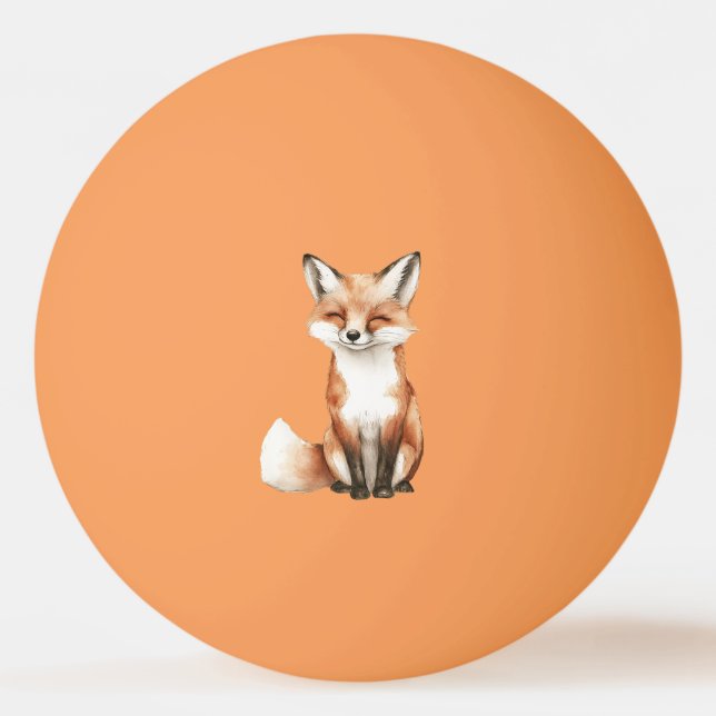 Lächelnder Fuchs Tischtennisball (Vorderseite)