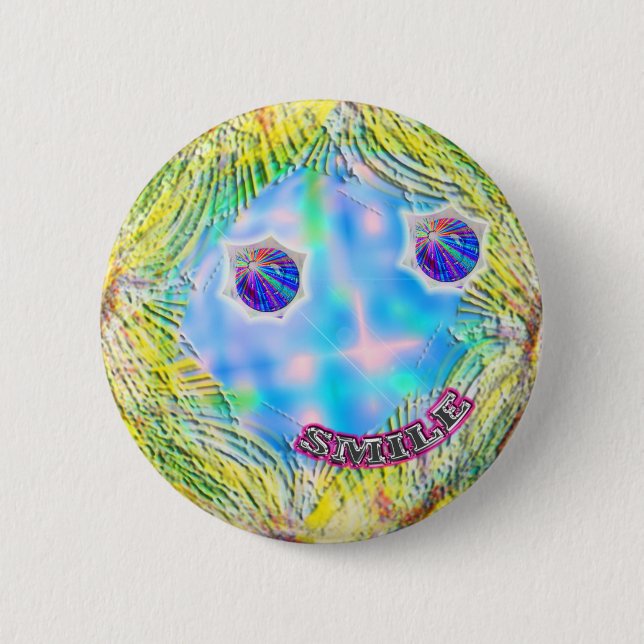 lächelnder Gesichtsknopf Button (Vorderseite)