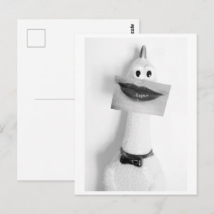 Lächelnder Gummihuhn - Lächeln Postkarte