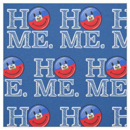 Lächelnder haitianischer FlaggeHousewarming Stoff