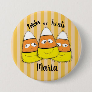 Lächelnder Halloween-Maiskandy-Button Button