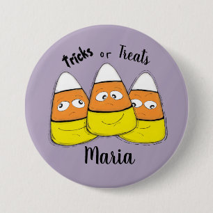 Lächelnder Halloween-Maiskandy-Button Button