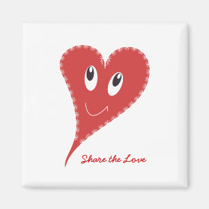 Lächelnder Herz Valentinstag Magnet