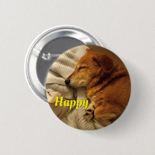 Lächelnder Hund Button