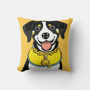 Lächelnder Hund Spielzeugliebhaber Geschenk für He Kissen