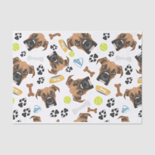 Lächelnder Hundeboxer Seidenpapier