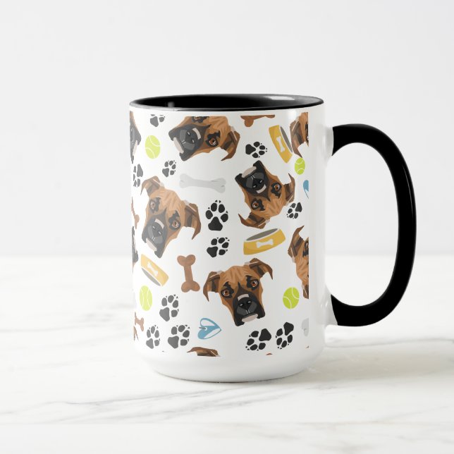 Lächelnder Hundeboxer Tasse (Rechts)