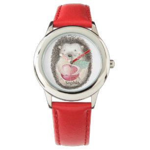 Lächelnder Igel mit personalisierter Apple-Uhr Armbanduhr