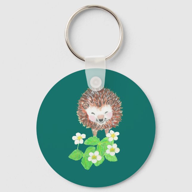 Lächelnder Igel Schlüsselanhänger (Vorderseite)
