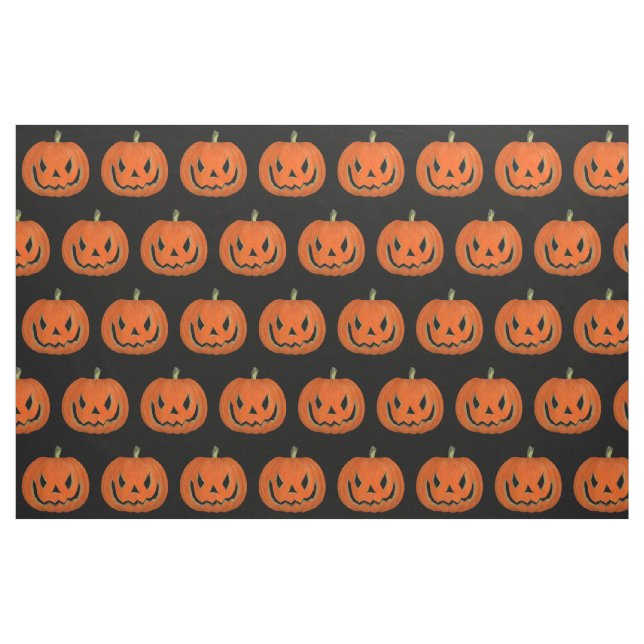 Lächelnder Jack Kürbis Stoff (Fat Quarter (45,7 x 55,9 cm))
