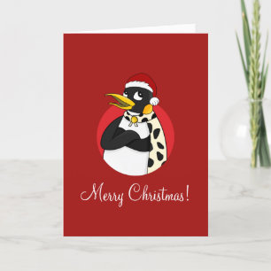 Lächelnder Kaiser Pinguin Weihnachten Cartoon Urla