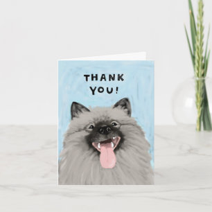 Lächelnder Keeshond Danke