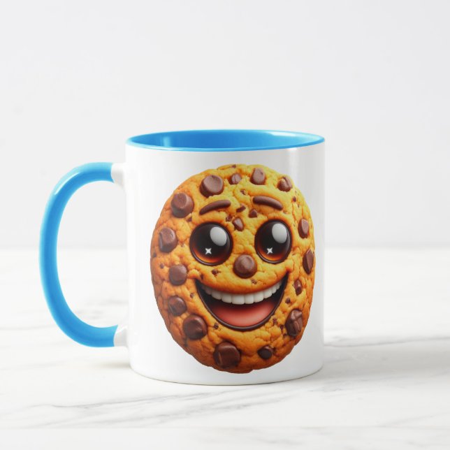 Lächelnder Keks. Tasse (Links)