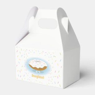 Lächelnder Krapfen mit besprüht   Geschenkschachtel