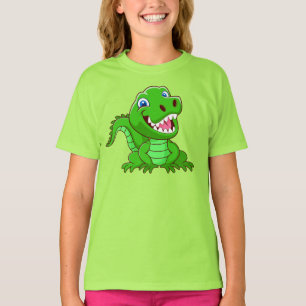 Lächelnder Krokodile-Cartoon T-Shirt