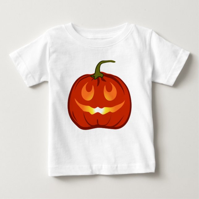 Lächelnder Kürbis Baby T-shirt (Vorderseite)