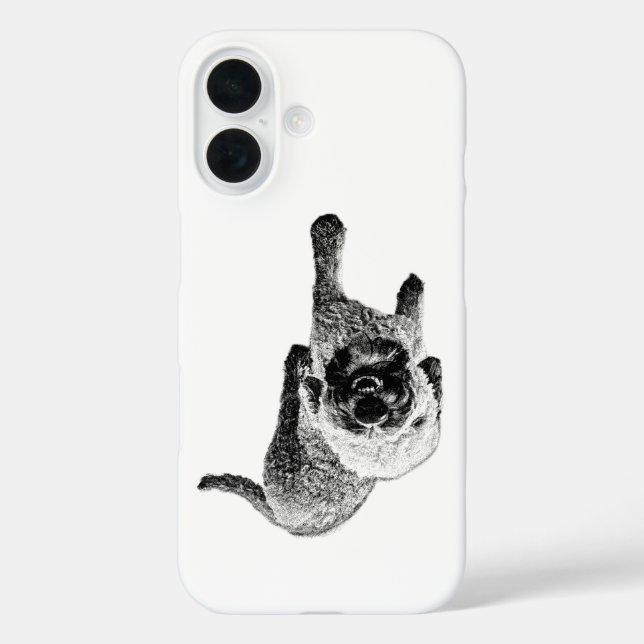 Lächelnder Lagotto-Fall – Lockiger Hundeschritt Case-Mate iPhone Hülle (Rückseite)