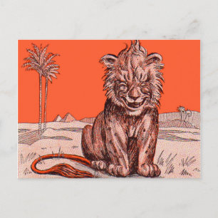 lächelnder Löwe Postkarte