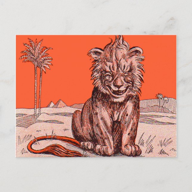 lächelnder Löwe Postkarte (Vorderseite)