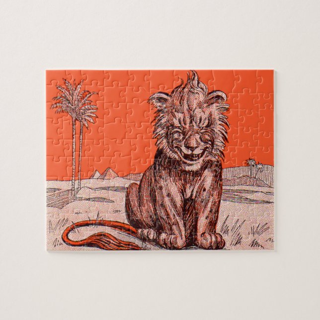 lächelnder Löwe Puzzle (Horizontal)