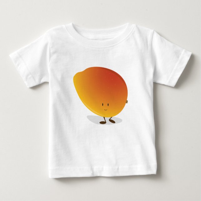 Lächelnder Mango-Charakter Baby T-shirt (Vorderseite)