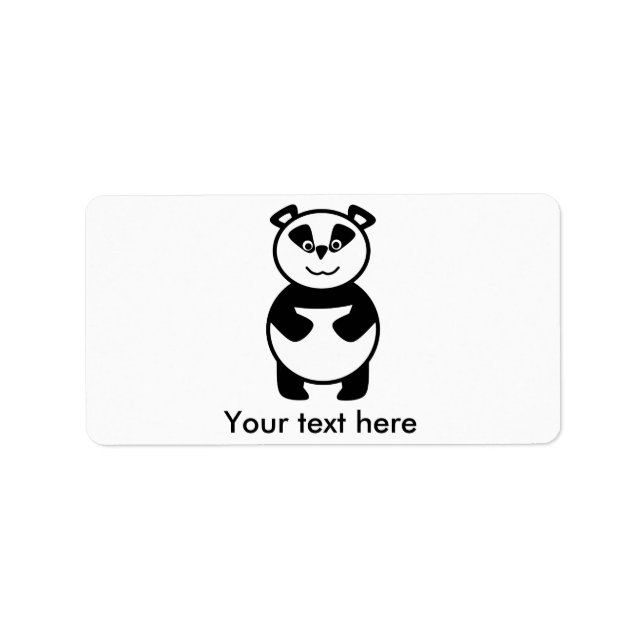 Lächelnder Panda Adressaufkleber (Vorne)