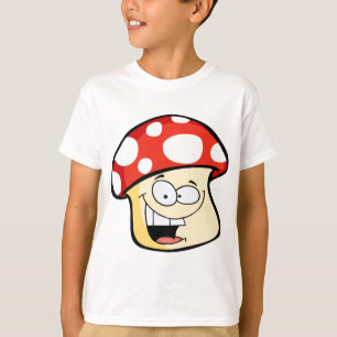 Lächelnder Pilz-Cartoon T-Shirt