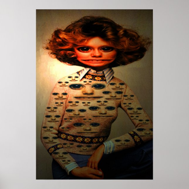 Lächelnder Pullover Poster (Vorne)