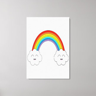Lächelnder Regenbogen Leinwanddruck