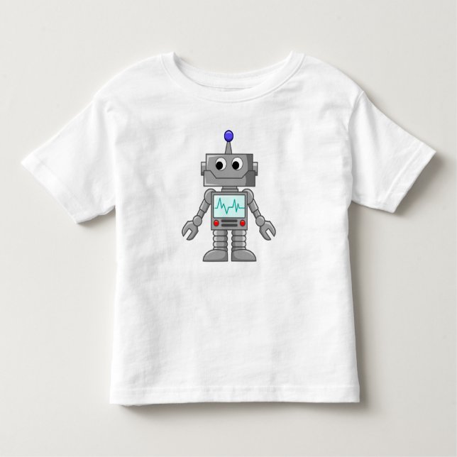 Lächelnder Roboter Kleinkind T-shirt (Vorderseite)