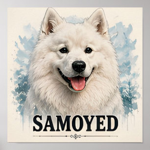 Lächelnder Samoyed-Arktishund-Liebhaber-Geschenk Poster