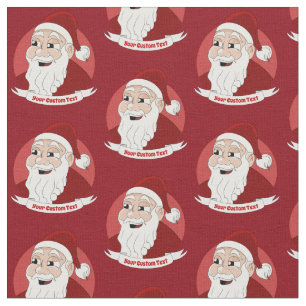 Lächelnder Santa Claus Cartoon wiederholt Muster Stoff