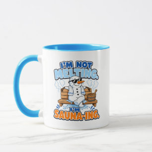 Lächelnder Schneemann-Shirt, nicht schmelzend, nur Tasse