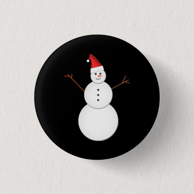 Lächelnder Snowman, der eine rote Button (Vorderseite)