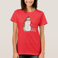 Lächelnder Snowman-T - Shirt
