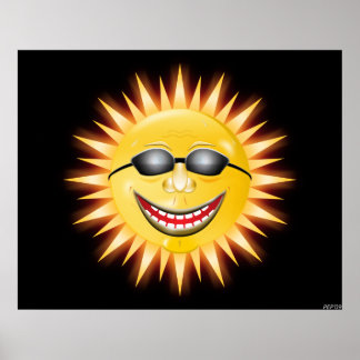 Lächelnder Sonnenschein Poster