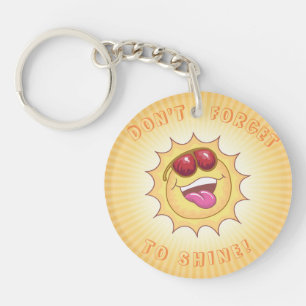 Lächelnder Sonnenschein Schlüsselanhänger