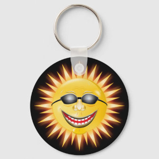 Lächelnder Sonnenschein Schlüsselanhänger