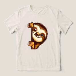Lächelnder Spähfaultier Frauen Natur T-Shirt Tri-Blend Shirt
