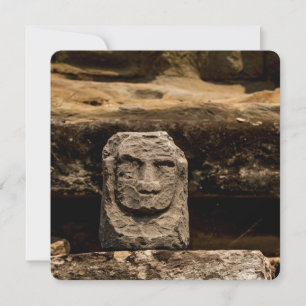 Lächelnder Stein-Totem-Kambodscha-Karte