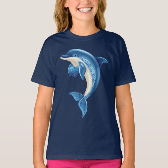 Lächelnder T - Shirt von Delphin Kids (Vorderseite)