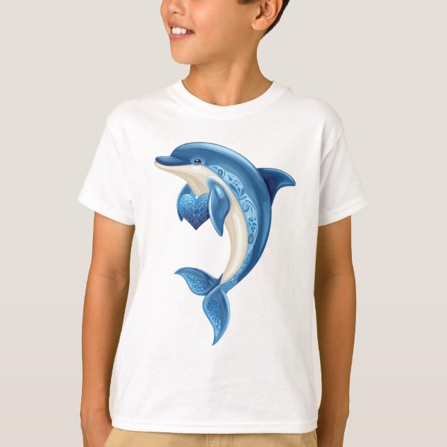 Lächelnder T - Shirt von Delphin Kids (Vorderseite)
