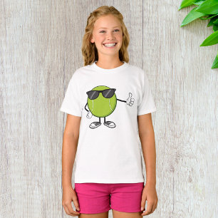 Lächelnder Tennisball mit Sonnenbrille T-Shirt