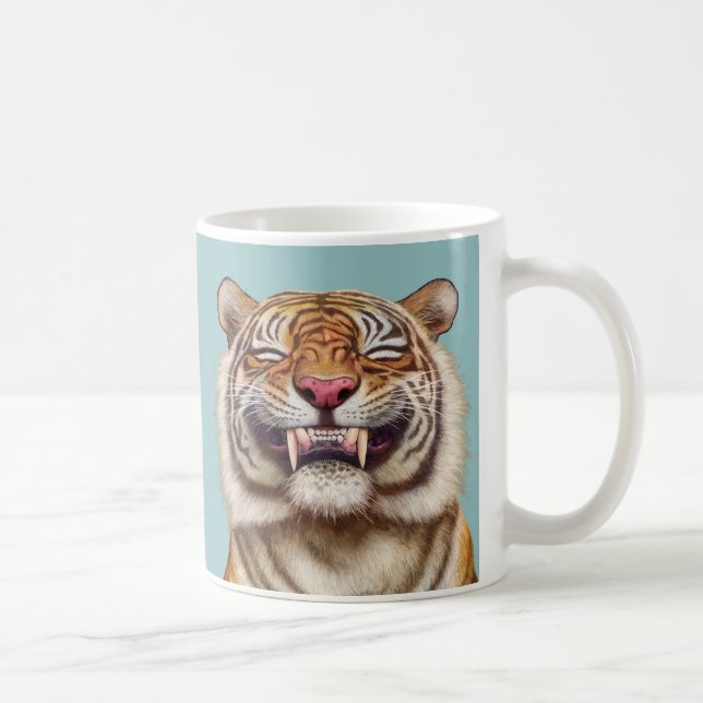 Lächelnder Tiger Kaffeetasse (Rechts)