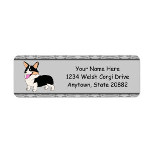 Lächelnder Tricolor Corgi-Cartoon