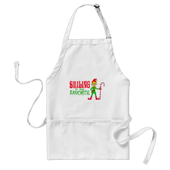 Lächelnder Weihnachtself Schürze (Vorne)