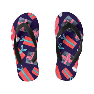 Lächelnder Weihnachtsmann, Aquarell Weihnachten Na Kinderbadesandalen