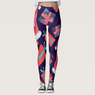 Lächelnder Weihnachtsmann, Aquarell Weihnachten Na Leggings