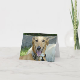 Lächelnder Windhund Karte